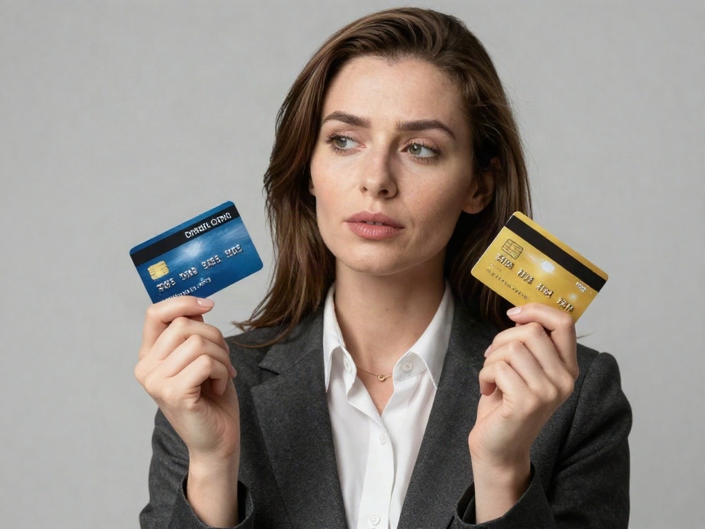 Kreditkarte oder Debitkarte