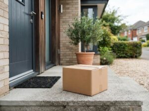 Paket vor Haustür abgestellt