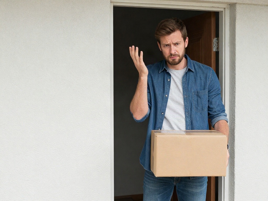 Paket vor Haustür abgestellt