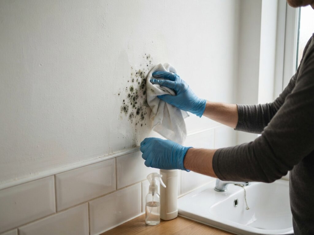 Schimmel an der Wand entfernen